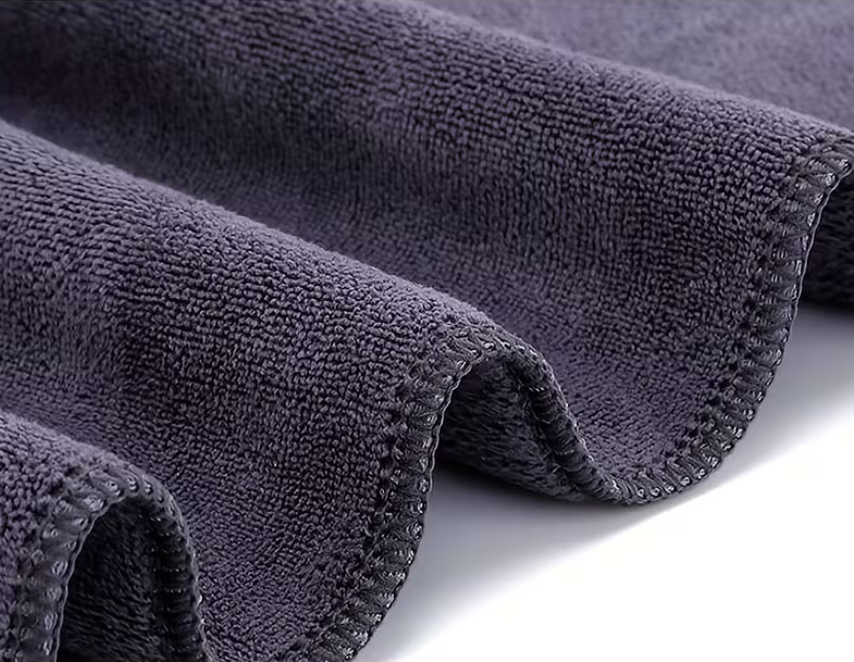 Close-up of STRIVEX microfibre gym towel texture