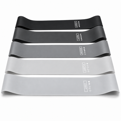 STRIVEX five-level resistance bands in a fanned arrangement